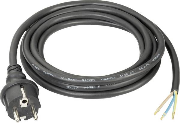 Sygonix SY-5045576 Strom Anschlusskabel  Schwarz 3.00 m