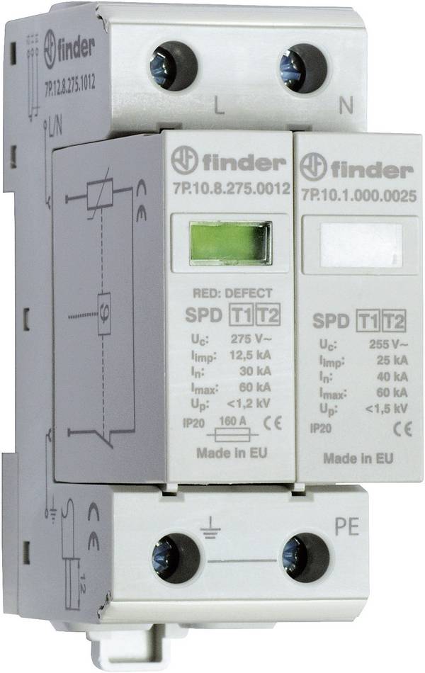 Finder 7P.12.8.275.1012 7P.12.8.275.1012 Überspannungsschutz-Ableiter 30 kA 1 St.
