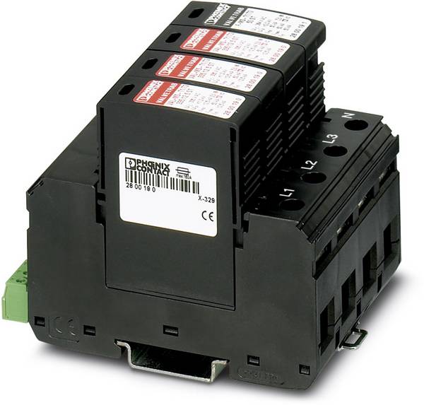 Phoenix Contact 2800183 VAL-MS-T1/T2 335/12.5/3+1-FM Überspannungsschutz-Ableiter  Überspannungsschutz für: Verteilerschrank 12.5 kA  1 St.