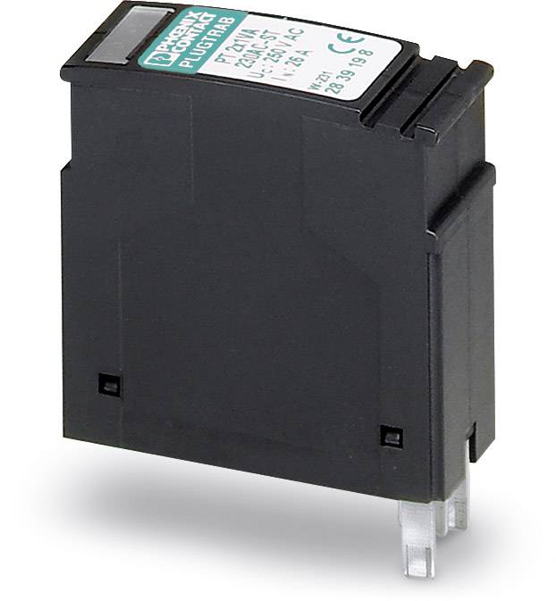 Ein schwarzes elektrisches Relais mit der Aufschrift 'Phoenix Contact', Modellnummer PLR70-1N8. Es ist ein Bestandteil für Schaltungen.