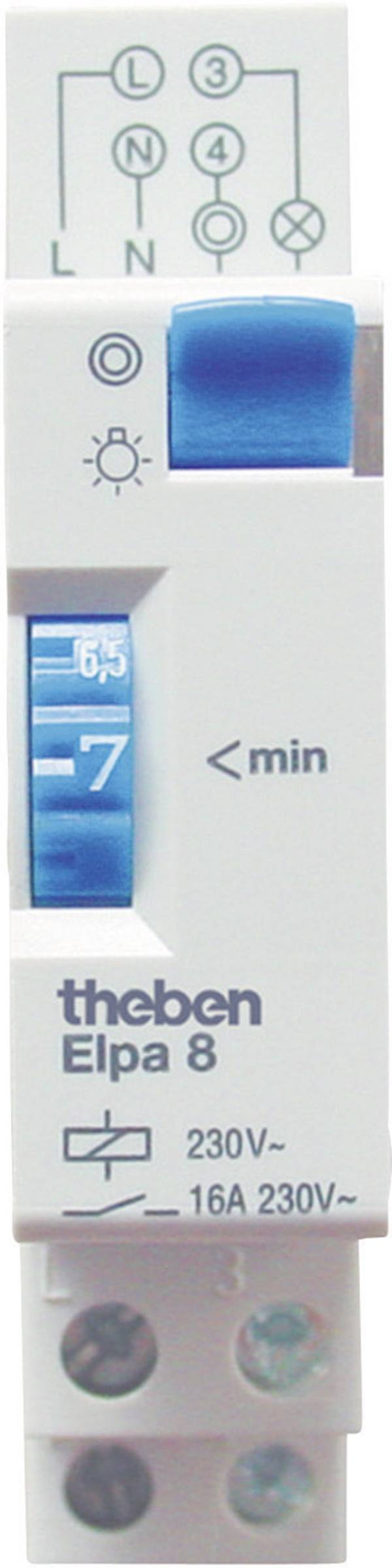 Theben 0080002 Treppenlichtzeitschalter Hutschiene 230 V/AC