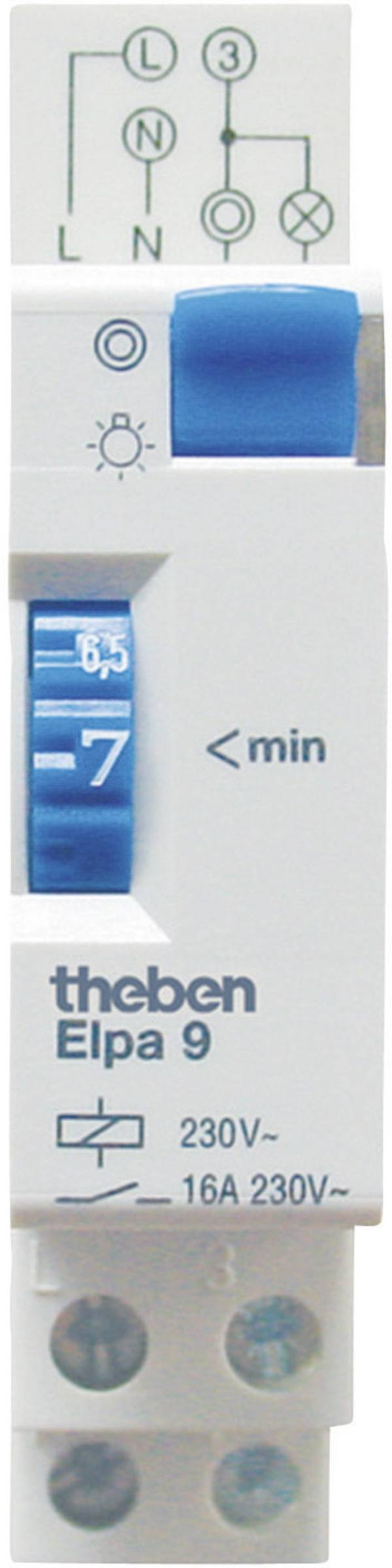 Theben 0090001 Treppenlichtzeitschalter Hutschiene 230 V/AC