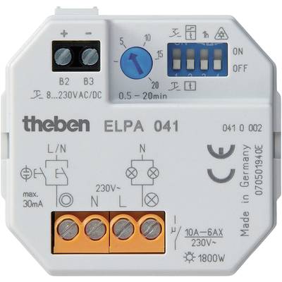 Theben 0410002 Treppenlichtzeitschalter Einbau 8 V DC/AC, 12 V DC/AC, 24 V DC/AC, 110 V DC/AC, 230 V DC/AC