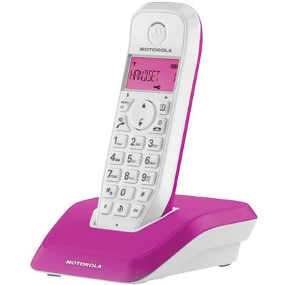 Motorola STARTAC S1201 DECT, GAP Schnurloses Telefon analog  Freisprechen Pink, Weiß