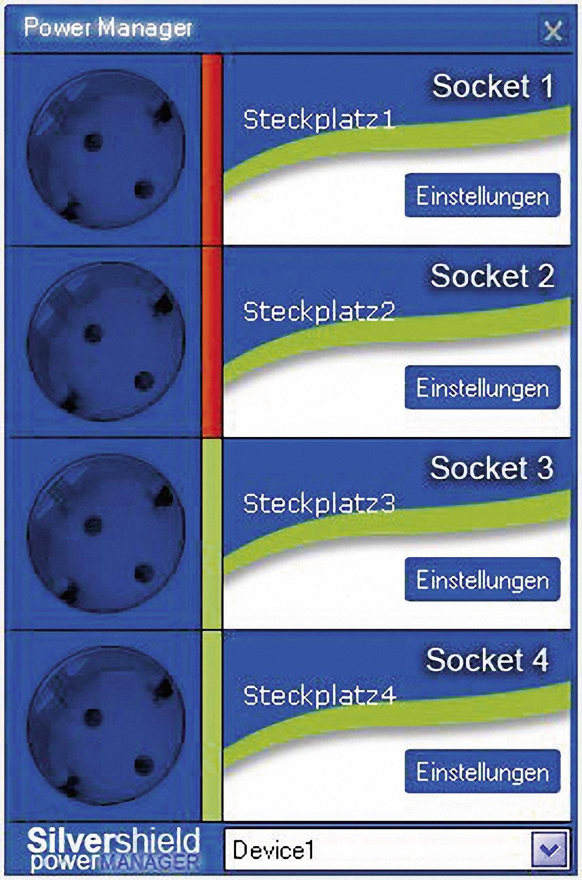 Gembird EG-PM2 Steckdosenleiste mit Schalter 6fach Schwarz Schutzkontakt 1 St.-3
