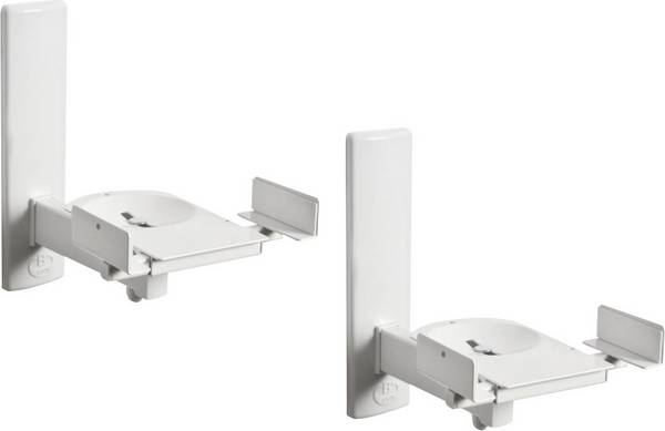 B-Tech BT77 Lautsprecher-Wandhalterung Neigbar, Schwenkbar Wandabstand (max.): 27.3 cm Weiß 1 Paar