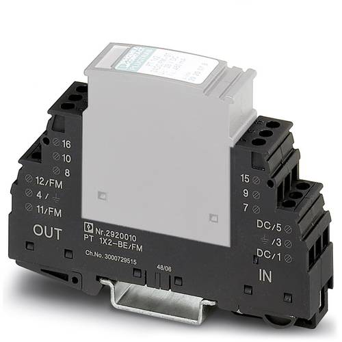 Phoenix Contact 2920010 PT 1X2-BE/FM Überspannungsschutz-Sockel 10er Set Überspannungsschutz für: Verteilerschrank 10 St...
