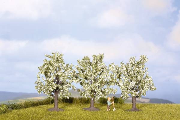 NOCH  25511 Baumpackung Obstbaum 45 bis 45 mm Weiß, Blühend 3 St.