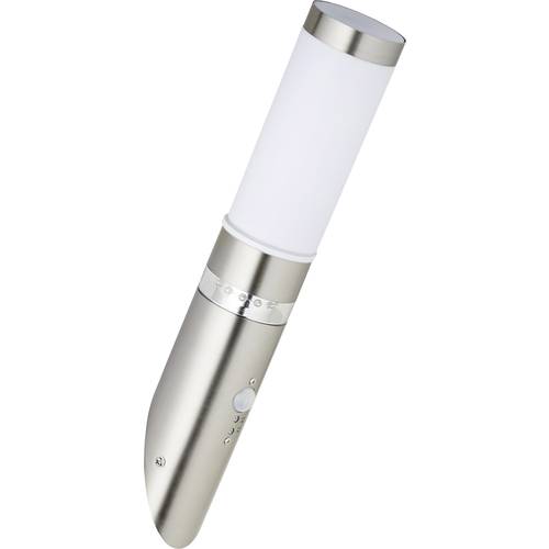 Brilliant Bole G46798/82 Außenwandleuchte mit Bewegungsmelder Halogen E27 60 W Edelstahl