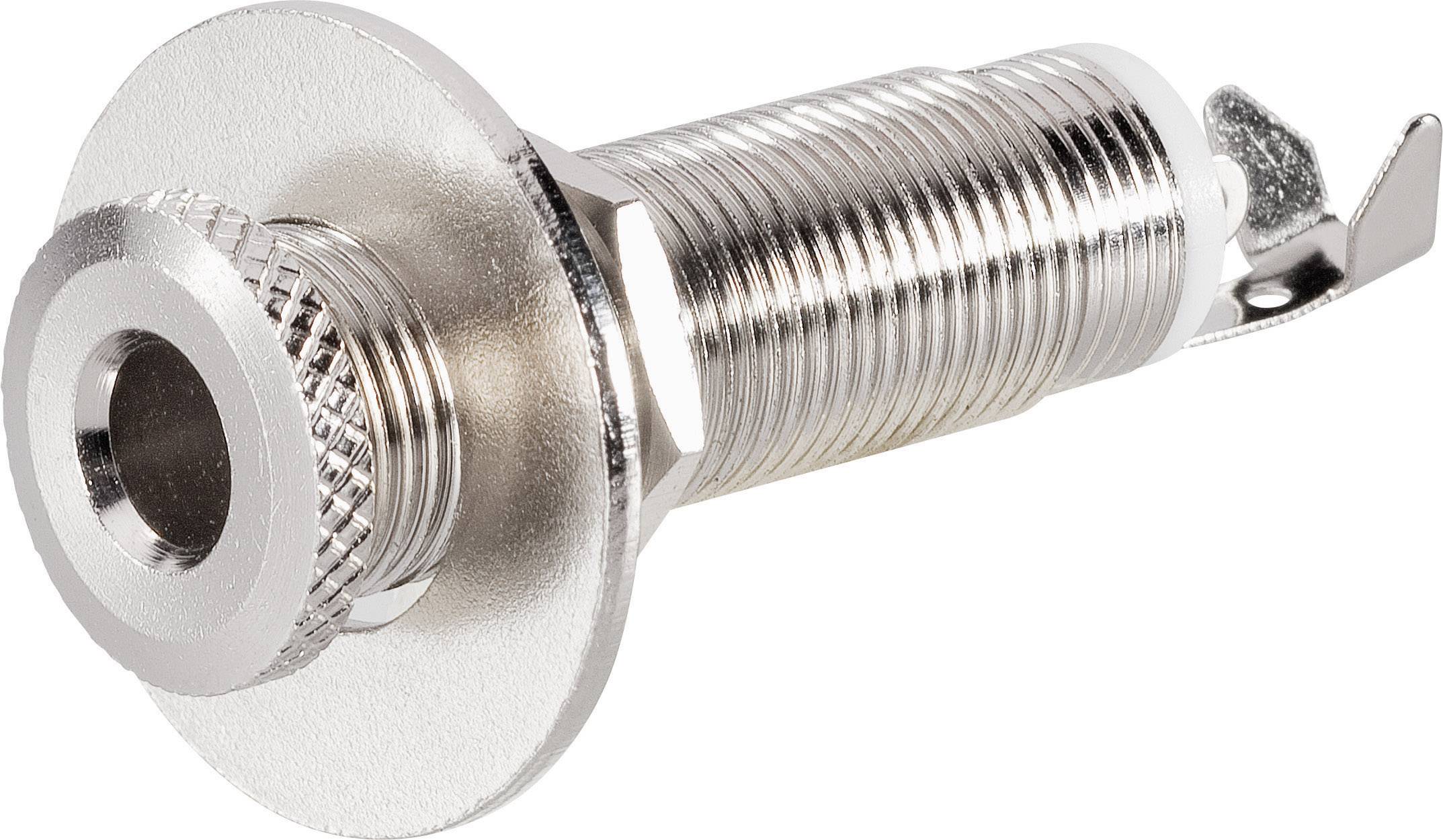 TRU COMPONENTS 1578957 Klinken-Steckverbinder 6.35 mm Buchse, Einbau horizontal Polzahl: 3 Stereo Silber 1 St.