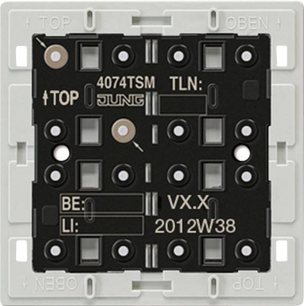 Jung KNX-Tastsensor-Modul mit integriertem Busankoppler, 4-fach, Standard