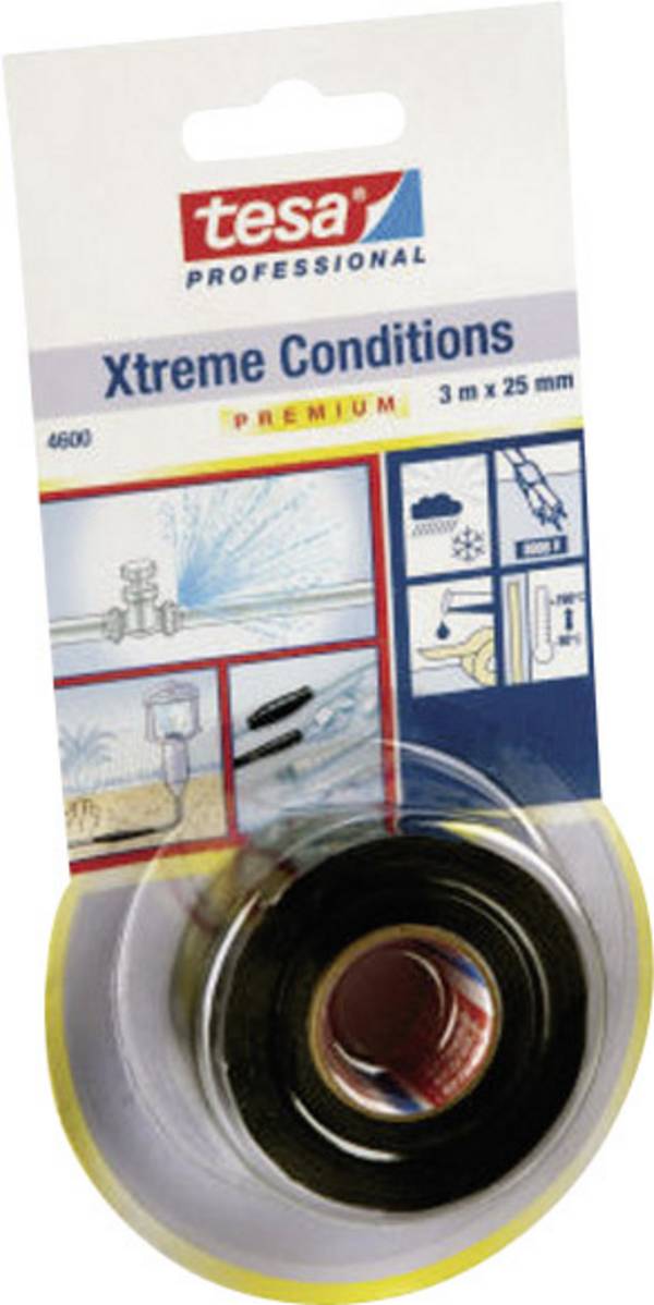 tesa PREMIUM 04600-00001-00 Dichtband tesa® Professional Xtreme Conditions Schwarz (L x B) 3 m x 25 mm 1 St.