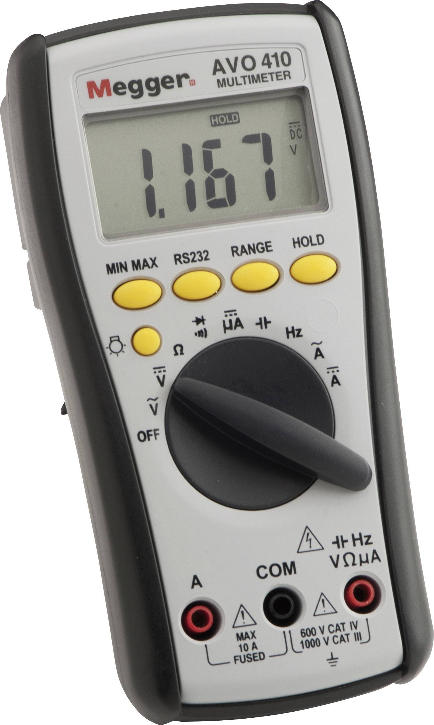 MEGGER Hand-Multimeter digital Megger AVO410 Kalibriert nach: Werksstandard Strahlwassergeschützt (I