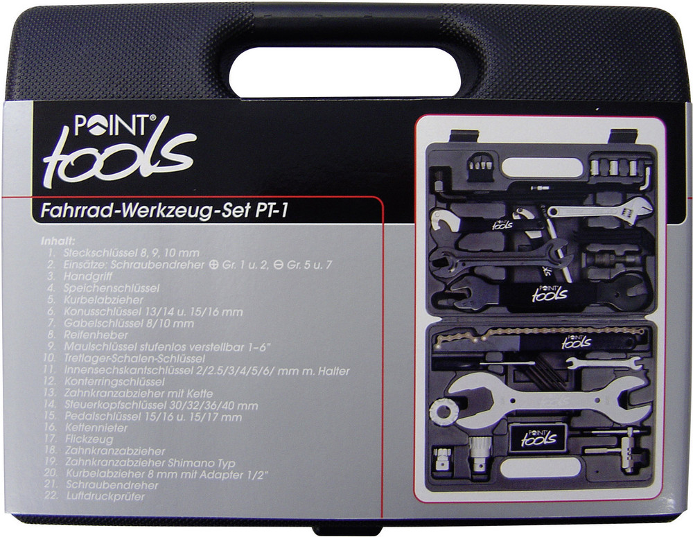 fahrrad werkzeugkoffer 36teilig point toolbox 36