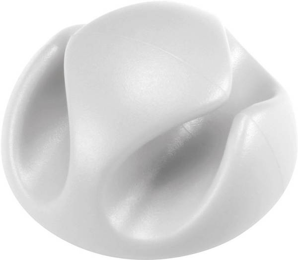 TRU COMPONENTS Kabelhalter selbstklebend 558353 Bündel-Ø-Bereich 8 mm (max) Weiß 1 St.