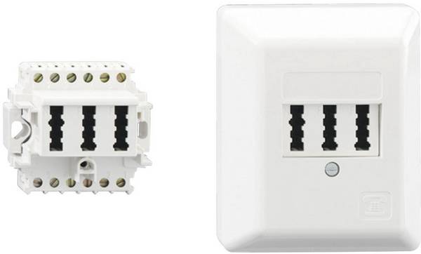 Rutenbeck 10310114 Telefondose Telefon Aufputz Reinweiß