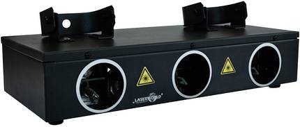 Das Modell EL-200RGB von Laserworld erzeugt Lichteffekte Laserklasse 3B