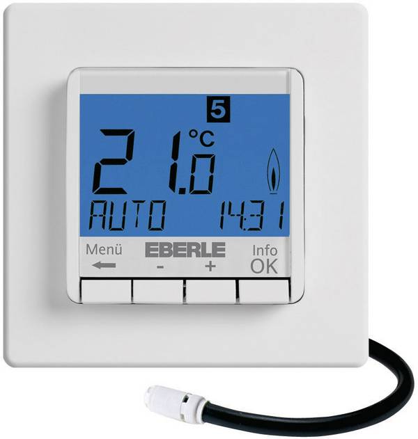 Eberle 527 8123 55 100 FIT-3F Raumthermostat Unterputz Wochenprogramm Heizen, Bodentemperatur 1 St.