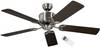 CasaFan Eco Elements Deckenventilator 23 W (Ø x H) 132 cm x 285 mm Chrom (gebürstet) mit Fernbedienung