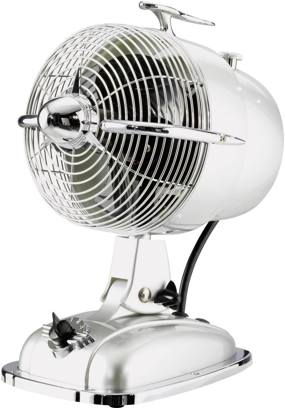 CASAFAN Tischventilator CasaFan Retrojet Silber 24 W (Ø x H) 18.2 cm x 32 cm Silber, Chrom