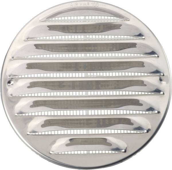 Wallair N31835 Abluftgitter  Edelstahl Passend für Rohr-Durchmesser: 10 cm