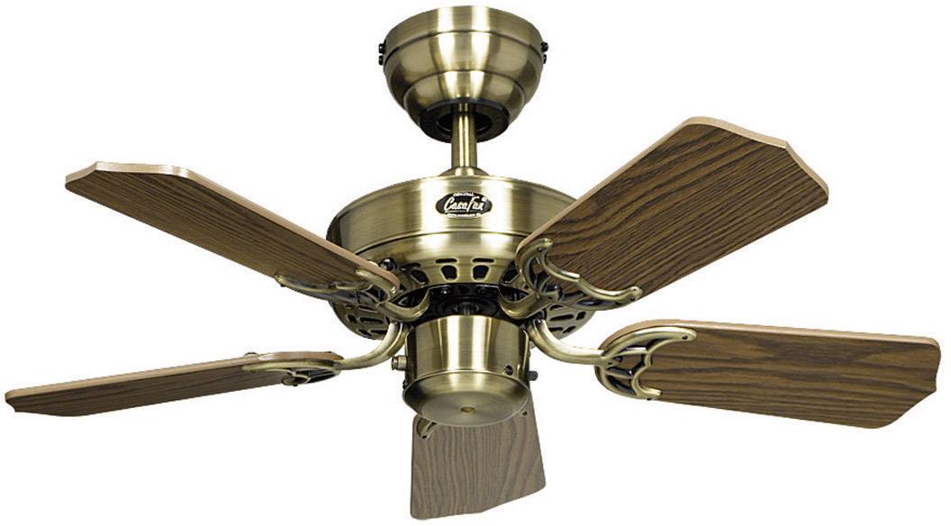 CasaFan Classic Royal 75 MA Deckenventilator 48 W (Ø x H) 75 cm x 225 mm Messing Leuchtenanbau möglich, Wendbare Flügel,-0