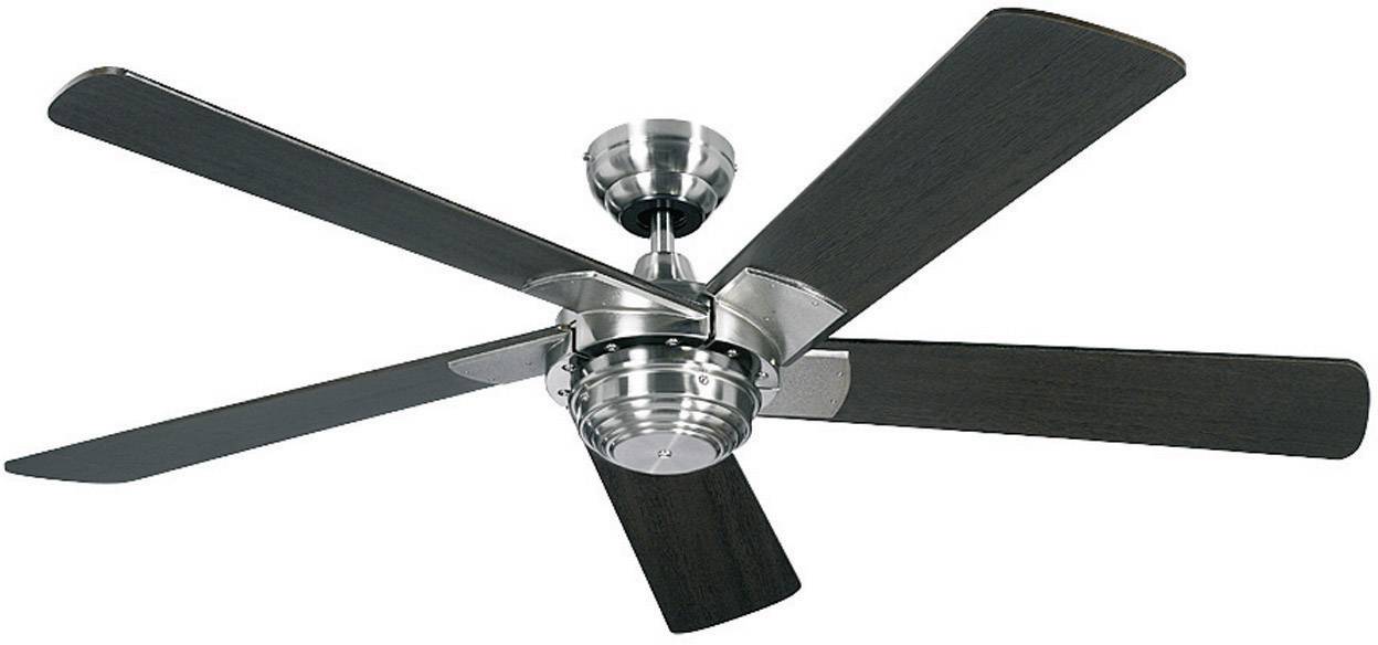 Rotary BN Deckenventilator (Ø) 132 cm Flügelfarbe: Wenge Gehäusefarbe: Chrom (gebürstet)