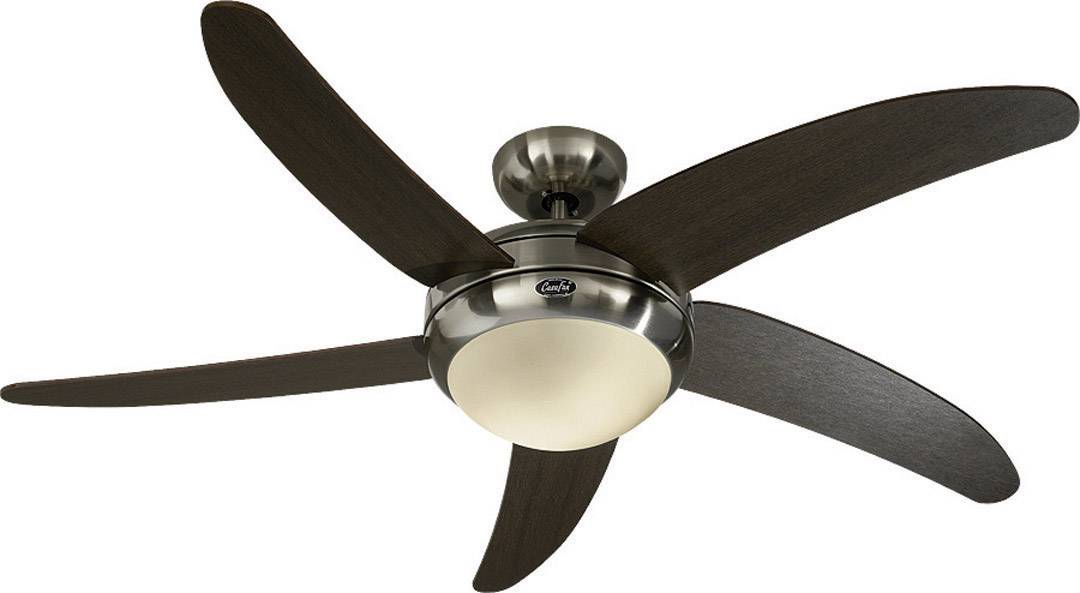 Elica BN Deckenventilator (Ø) 132 cm Flügelfarbe: Wenge Gehäusefarbe: Chrom (gebürstet)