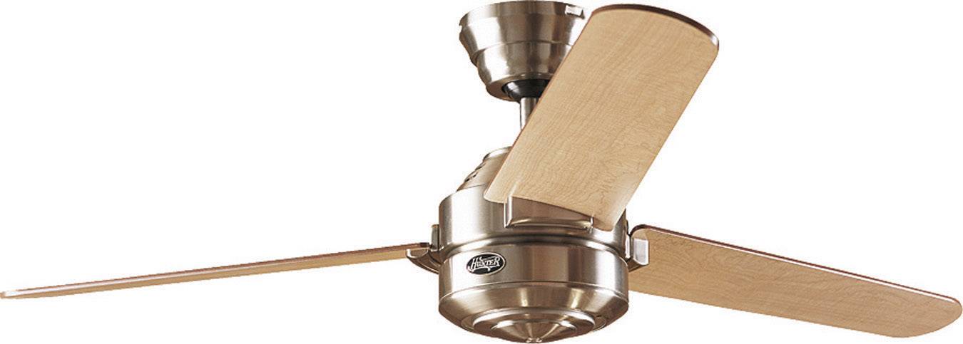 Carera BN Deckenventilator (Ø) 132 cm Flügelfarbe: Nussbaum, Ahorn Gehäusefarbe: Chrom (gebürstet)