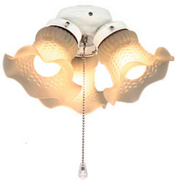 CasaFan 3 WE 3 TULPEN Deckenventilator-Leuchte   Glas matt