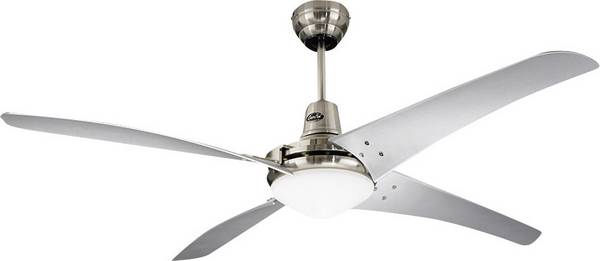 CasaFan Mirage Deckenventilator 53 W (Ø x H) 142 cm x 395 mm Chrom (gebürstet) mit Fernbedienung, mit Beleuchtung, Winterbetrieb