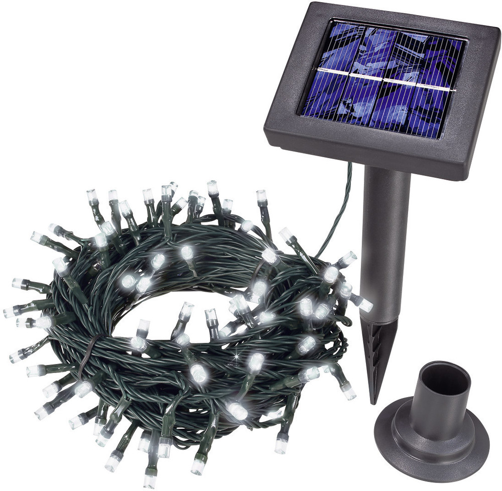 Esotec 102101 SolarLichterkette Außen solarbetrieben LED KaltWeiß Beleuchtete Länge 10 m kaufen