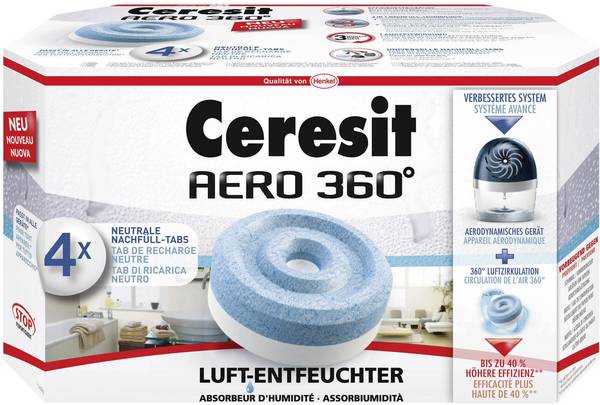Ceresit AERO 360° Granulat-Luftentfeuchter 20 m² Weiß, Blau