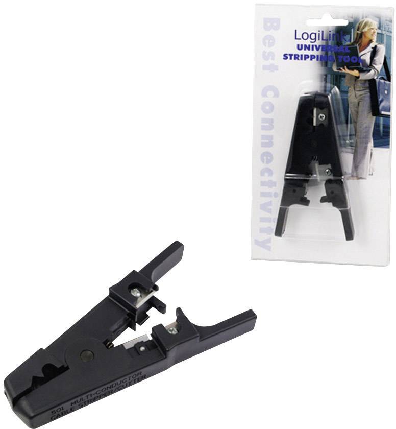 Abisolierzange von LogiLink zum einfachen Entfernen von Kabelisolierungen. Verpackung zeigt das Werkzeug und hebt 'Best Connectivity' hervor.