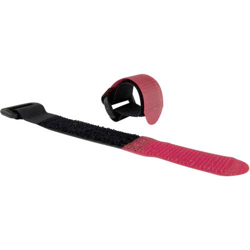 VELCRO® E1010000433002 Klettband zum Bündeln Haft- und Flauschteil (L x B) 360 mm x 25 mm Schwarz, Rot 10 St.
