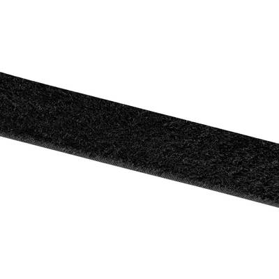 VELCRO® E00102533011425 Klettband zum Aufkleben Flauschteil (L x B) 25000 mm x 25 mm Schwarz 25 m