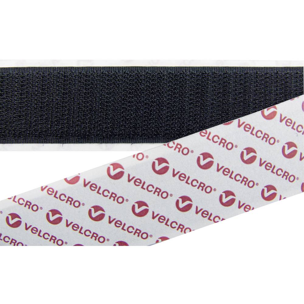 Velcro E08802033013025 Klittenband strips om op te naaien Haakdeel (l x b) 25000 mm x 20 mm Zwart 25