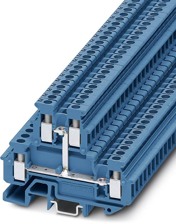 Phoenix Contact 1414132 Durchgangsreihenklemme 5.2 mm Schrauben Blau 50 St.