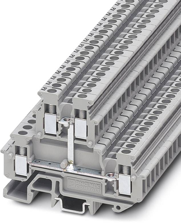 Phoenix Contact 2800583 Durchgangsreihenklemme 5.2 mm Schrauben Grau 50 St.