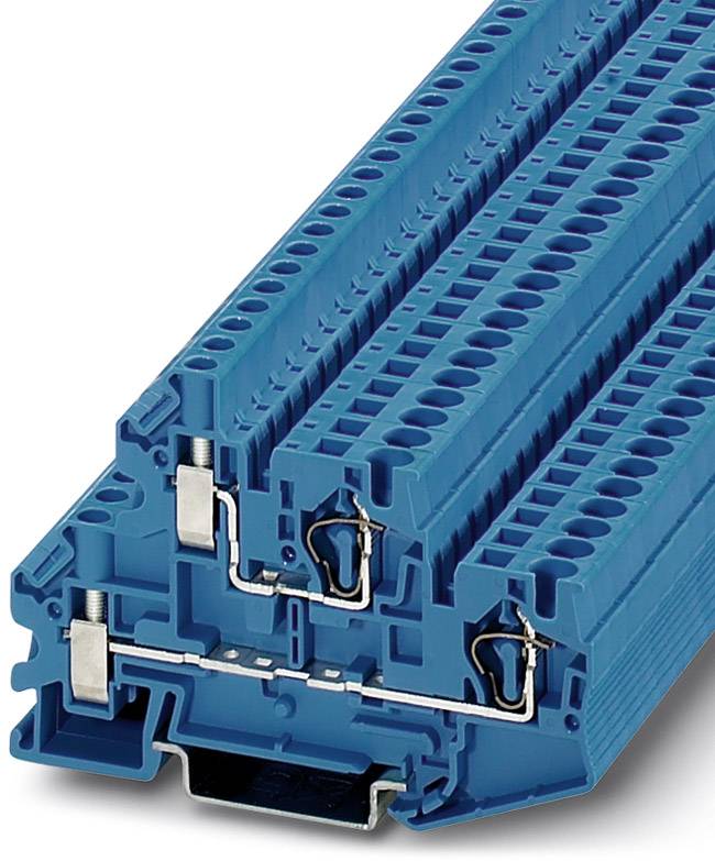 Phoenix Contact 3033168 Durchgangsreihenklemme 6.2 mm Schrauben Blau 50 St. Piece