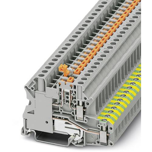 Phoenix Contact 3070011 Dreistock-Schutzleiterklemme 6.2 mm Schrauben Grau 50 St.