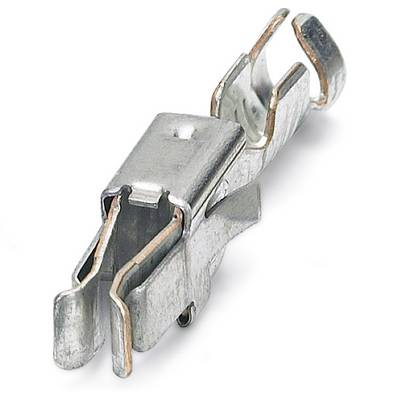 Metallkontakt, unisoliert, für elektrische Verbindungen, zeigt Klemmkanäle und Befestigungsmechanismen, seitliche Ansicht.