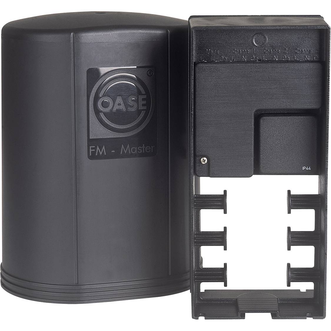 Oase 54978 Gartensteckdose 4fach Schwarz mit Erdspieß, mit