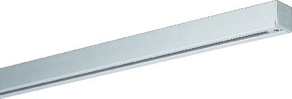 Ein rechteckiges, weißes LED-Leuchtpaneel mit einem schmalen, langen Design, geeignet für Deckenmontage in Büros oder Geschäften.