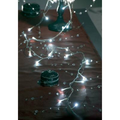 Konstsmide 1231-203 Motiv-Lichterkette Perlen Innen  netzbetrieben Anzahl Leuchtmittel 32 LED Kaltweiß Beleuchtete Länge