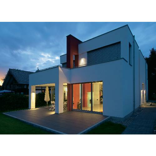 SLV Big Theo Single 229564 Außenwandleuchte Halogen GU10 75 W Silber-Grau