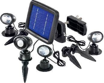 Esotec Solar Gartenstrahler Mit Bewegungsmelder Trio 102144 Led 0 75 W Weiss Kaufen