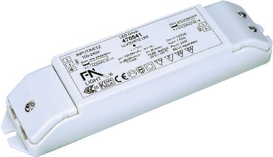 SLV 20W, 12V LED Trafo Konstantspannung 20 W 0 1.66 A 12 VDC nicht dimmbar, Montage auf entflammbaren Oberflächen, Üb SLV 20W, 12V LED Trafo Konstantspannung 20 W 0 1.66 A 12 VDC nicht dimmbar, Montage auf entflammbaren Oberflächen, Üb