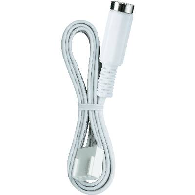Ein schwarzes USB-Kabel mit zwei USB-Steckern, nebeneinander liegend.