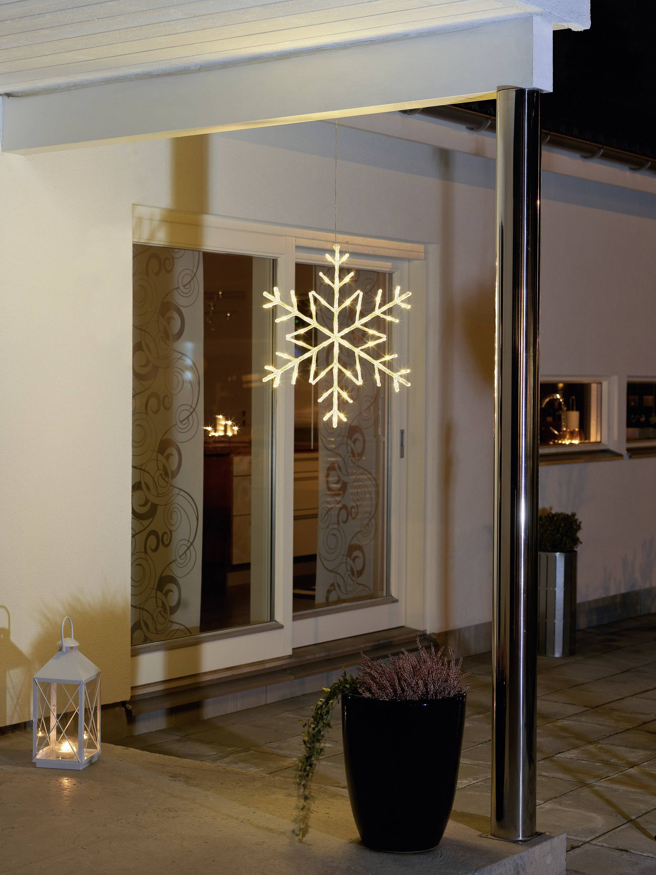 Konstsmide 4460-103 Acryl-Figur Schneeflocke Warmweiß LED Weiß EEK: G (A - G)-1